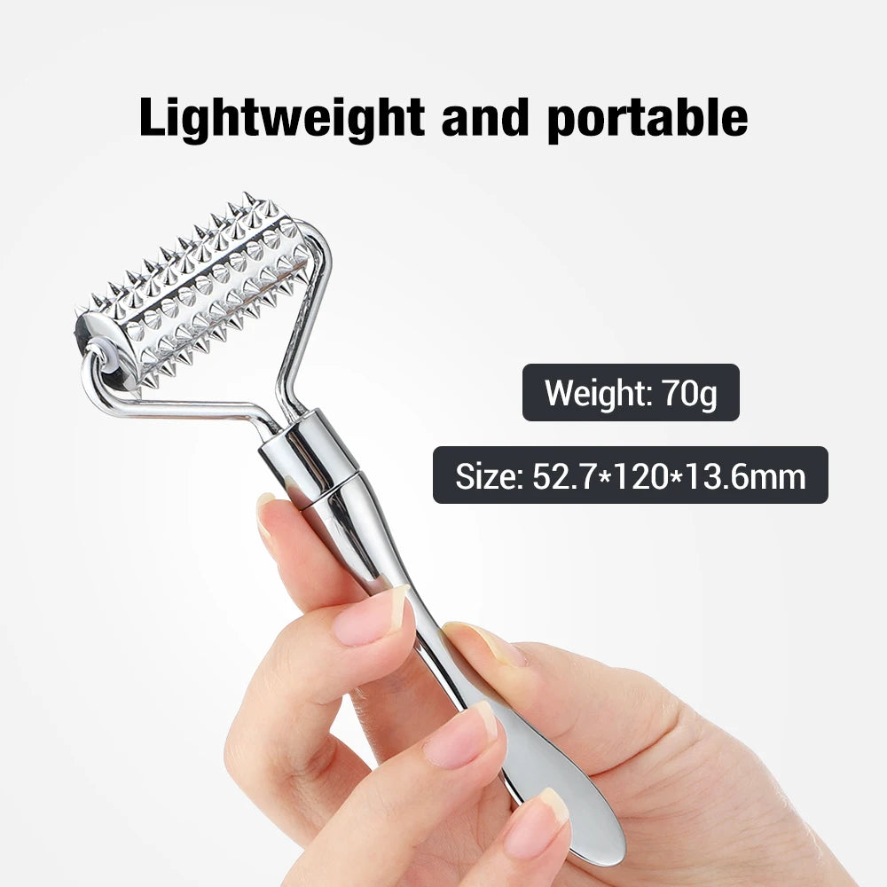 Stainless Steel Face Roller - Cooling Massage Tool for Facial Sculpting