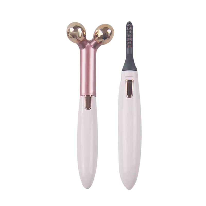 2-in-1 Heated Eyelash Curler & Face Roller