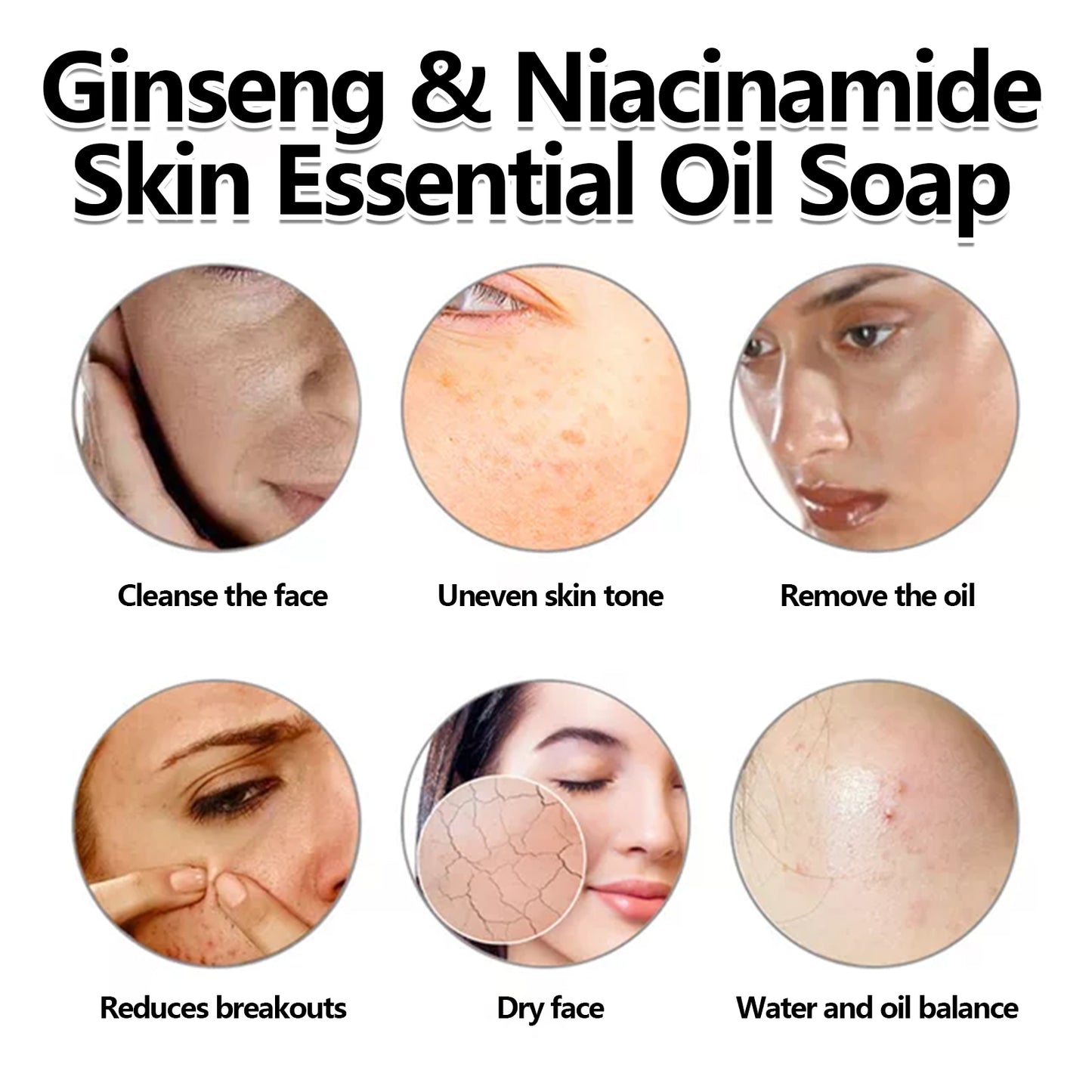 Ginseng Essential Oil Cleansing Soap - Barrier Repair & Acne Treatment