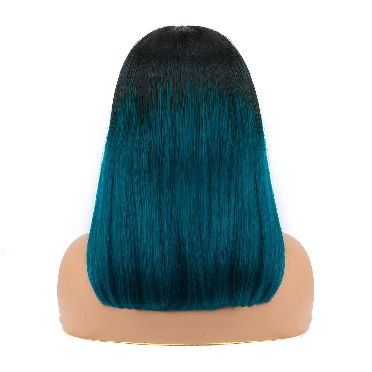 4x4 Lace Closure short Bob Wigs Human Hair T1B/green Color Bob Wig Double Drawn Straight Human hair Bob Lace Front Wig For Women