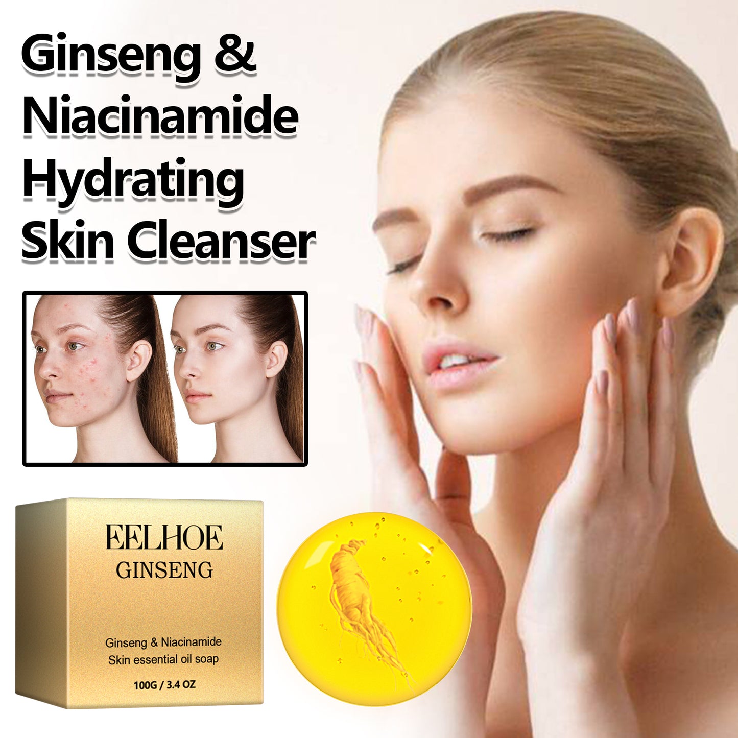 Ginseng Essential Oil Cleansing Soap - Barrier Repair & Acne Treatment