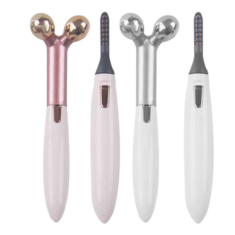 2-in-1 Heated Eyelash Curler & Face Roller