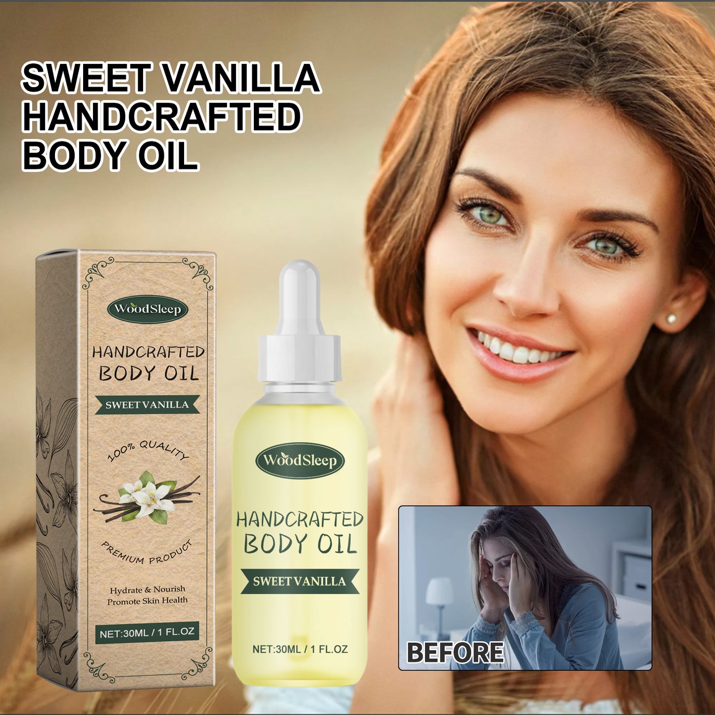 Sweet Vanilla Handcrafted Body Oil
