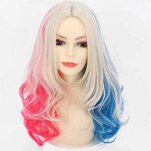 Halloween party wig, ugly girl gradient foreign trade headband, Amazon anime cosplay, non mainstream wig