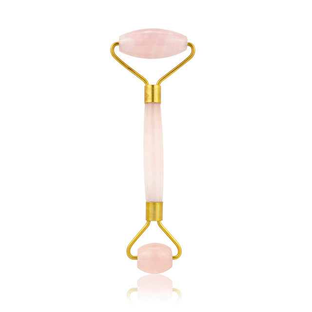 Rose Quartz Facial Roller - Anti-Aging Massage Tool