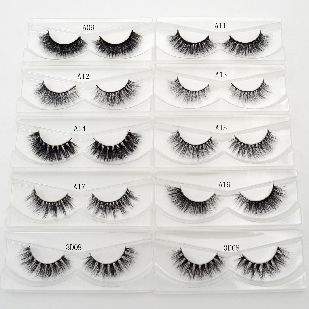 3D Mink False Lashes - 34 Styles