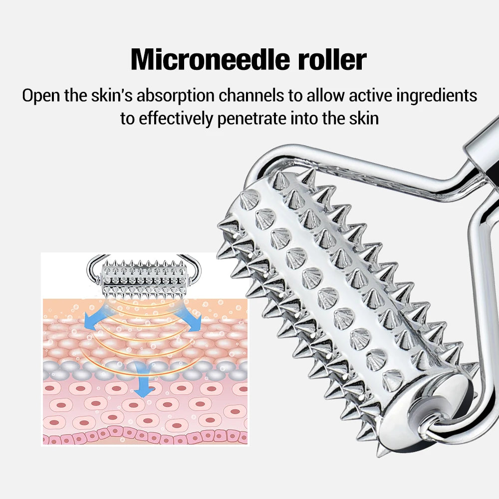 Stainless Steel Face Roller - Cooling Massage Tool for Facial Sculpting