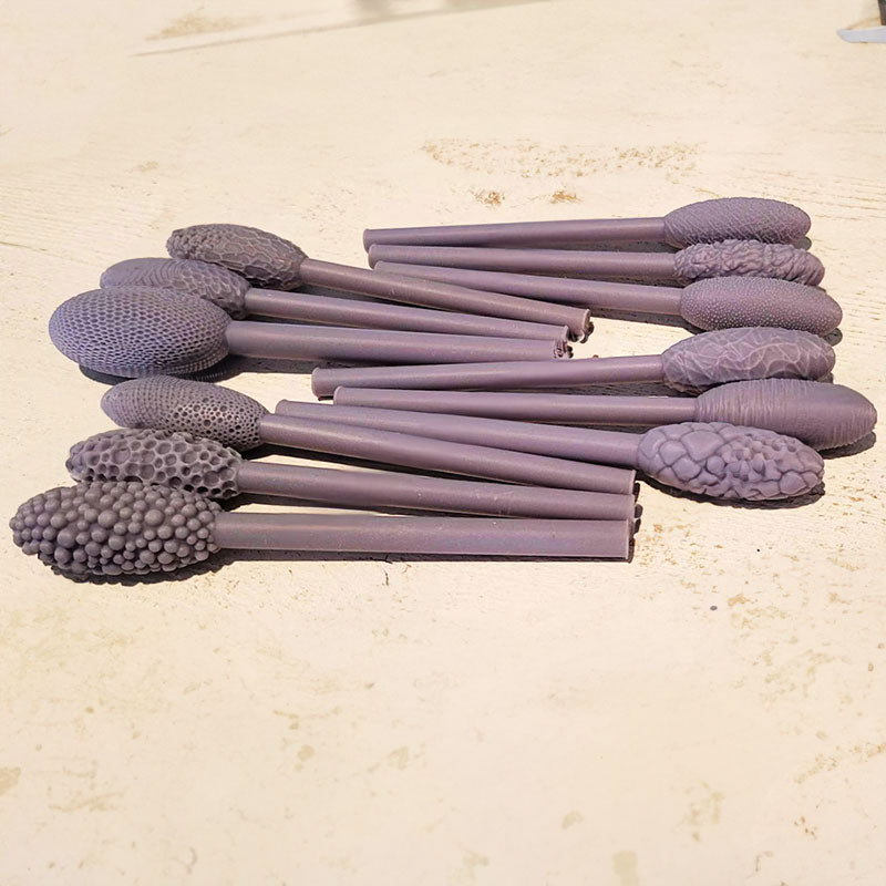 9 - piece Clay Art Texture Tool Sets. Includes Pattern Rollers for Modeling, Embossing Plaids with Hand - held Rollers