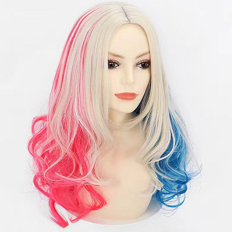 Halloween party wig, ugly girl gradient foreign trade headband, Amazon anime cosplay, non mainstream wig