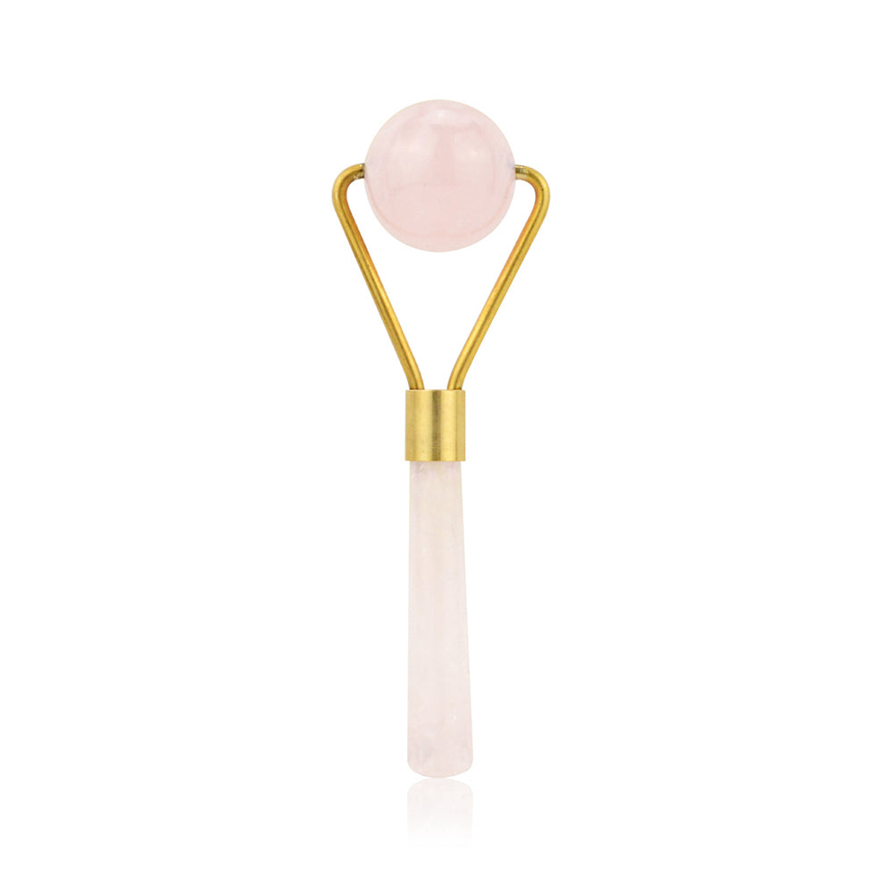 Rose Quartz Facial Roller - Anti-Aging Massage Tool