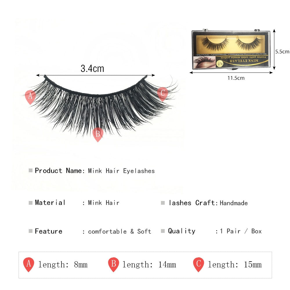 Lightweight 100% Mink False Lashes