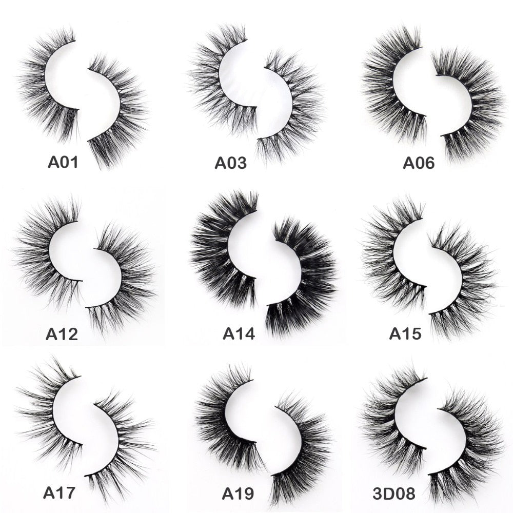 3D Mink False Lashes - 34 Styles