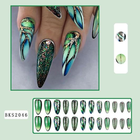 Trendy Almond Press-On Nails - Mid Length