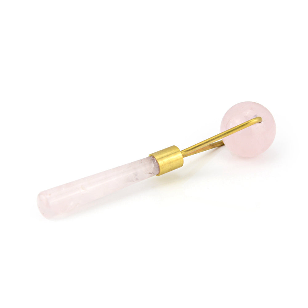 Rose Quartz Facial Roller - Anti-Aging Massage Tool