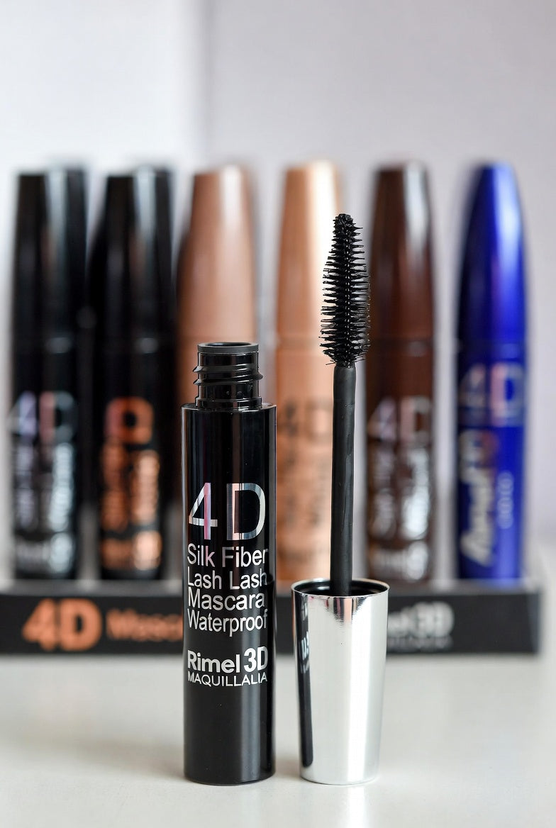 4D Silk Fiber Lash Mascara Waterproof Rimel 3d Mascara For Eyelash Extension Black Thick Lengthening Eye Lashes Cosmetics