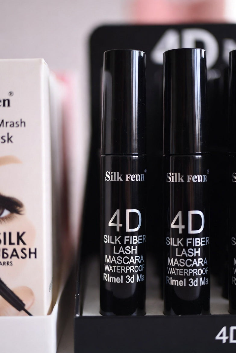 4D Silk Fiber Lash Mascara Waterproof Rimel 3d Mascara For Eyelash Extension Black Thick Lengthening Eye Lashes Cosmetics