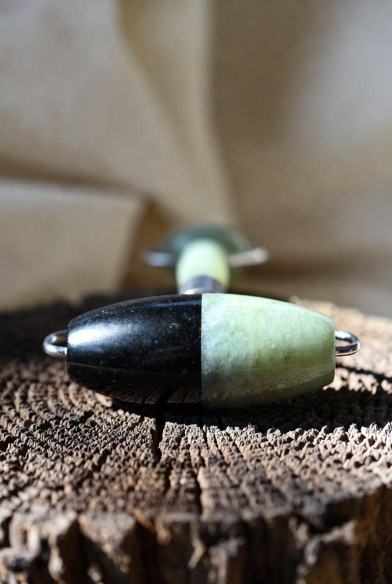 Natural Obsidian Jade Facial Massage Roller